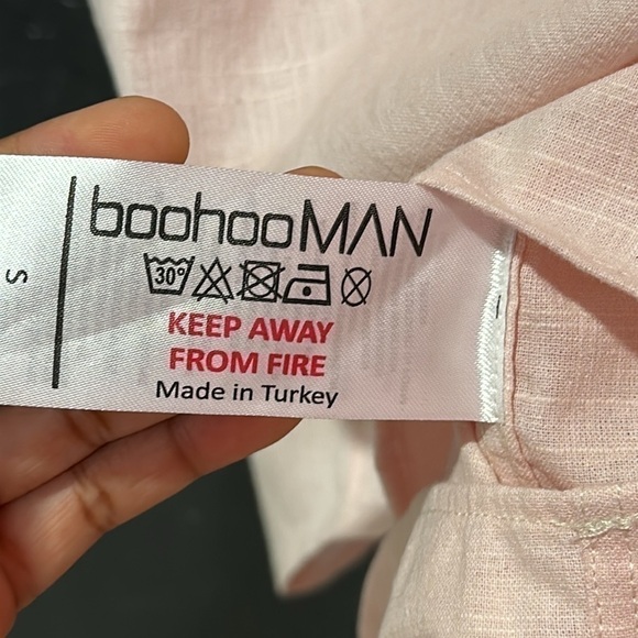 BOOHOO MAN Men’s Pink Shirt/Shorts outfits Size Small NWT - Picture 5 of 11